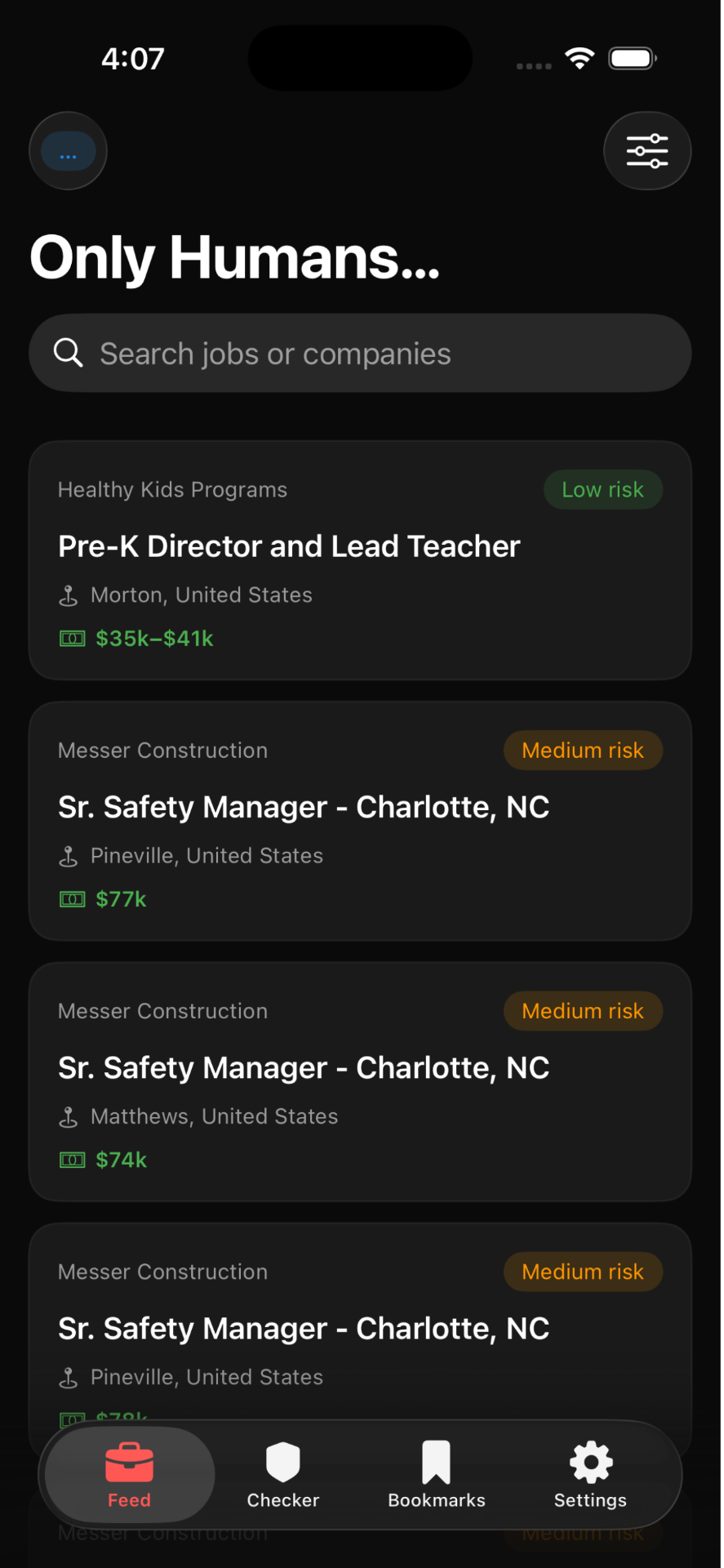 App screen